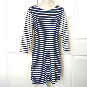 Vineyard Vines Women's Dress Blue & Cream Striped Long Sleeve